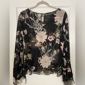 Lucky Brand sheer floral top
